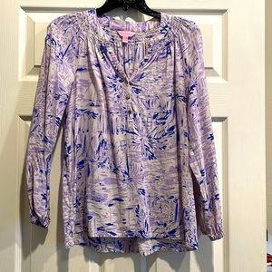 Purple and Blue Lilly Pulitzer Elsa top
